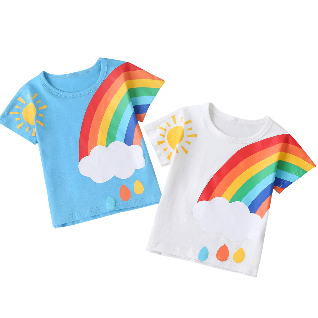 Rainbows and Drops T-Shirt - Cozy N Cute Kids Boutique