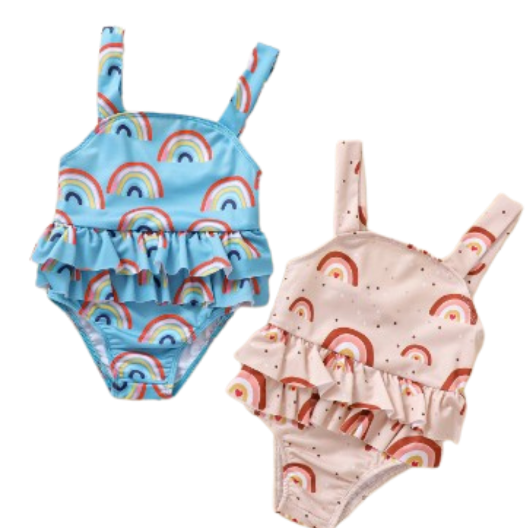 Rainbow Swimsuit - Cozy N Cute Kids Boutique