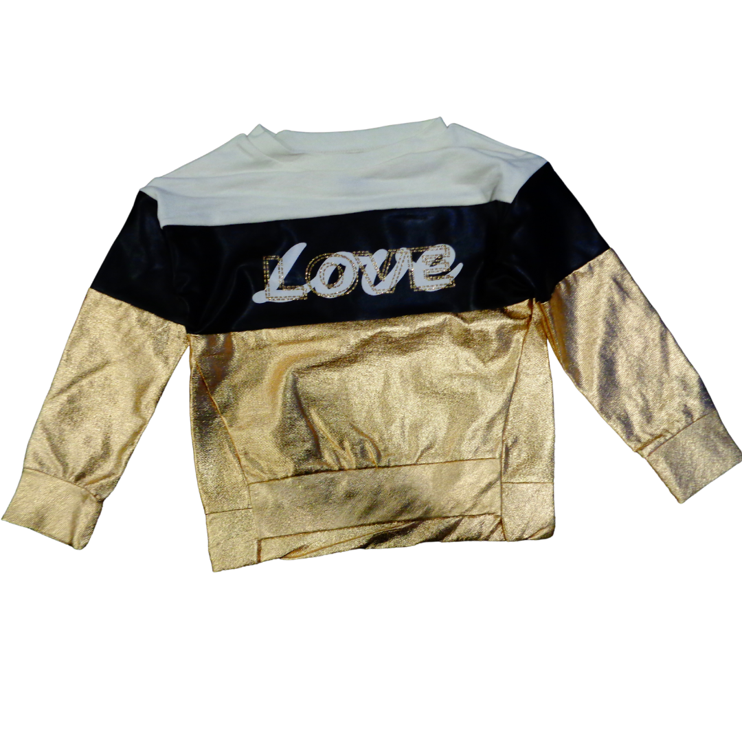 Material Girl LOVE Sweater - Cozy N Cute Kids Boutique