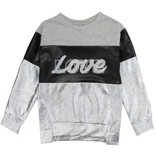 Material Girl LOVE Sweater - Cozy N Cute Kids Boutique