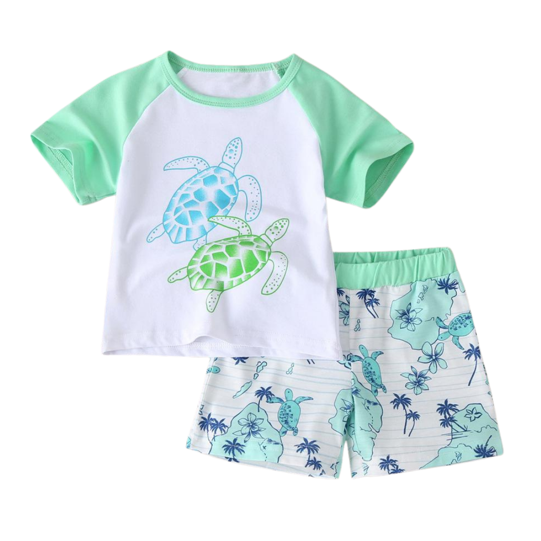 Turtle Summer Set - Cozy N Cute Kids Boutique