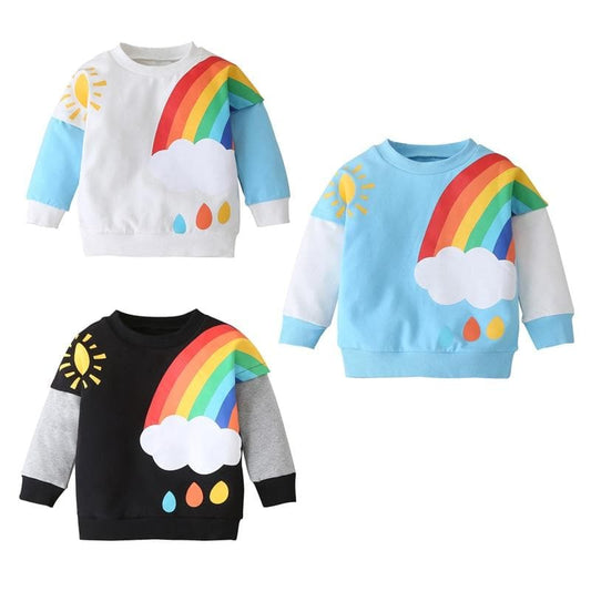 Rainbows and Drops Sweatshirt - Cozy N Cute Kids Boutique